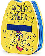 Доска для плавания Aqua Speed Backfloat KIDDIE Octopus 6899 желтый дит 22х18х8см KU-22