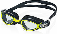 Очки для плавания Aqua Speed CALYPSO 6369 черный, желтый Уни OSFM KU-22