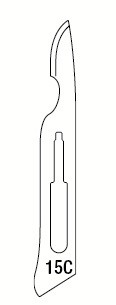 Лезвия для скальпеля (брюшистый), соединение №3, Medesy 3635/15С