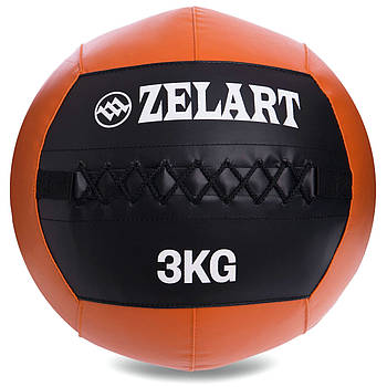 М'яч набивний для кросфіту волбол Zelart Wall Ball