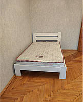 Полуторная кровать деревянная Палермо 120х200 Белая емаль Шаг ламелей 2,5 см.