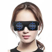 Синие светодиодные очки RESTEQ. LED очки 8 режимов. Очки для вечеринки