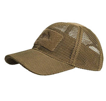 Бейсболка з липучкою velcro Helikon Mesh Coyote