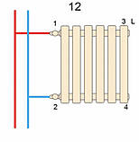 Вертикальний дизайнерський радіатор опалення ARTTIDESIGN Terni 8/1800/472 чорний матовий, фото 2