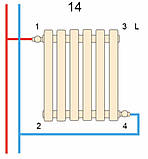 Вертикальний дизайнерський радіатор опалення ARTTIDESIGN Terni 8/1800/472 чорний матовий, фото 7