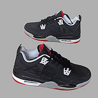 Кроссовки джордан найк ретро 4 Nike Air jordan retro 4 кожа, Мужские високие найк аир джордан 4