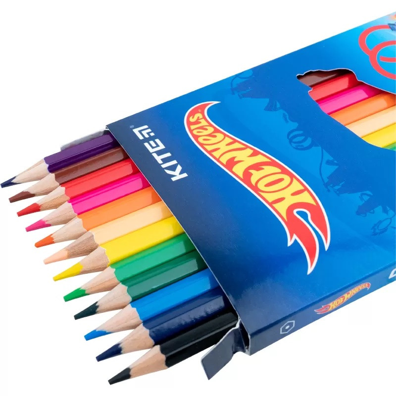 Кольорові олівці 12 кольорів Хот Вілс