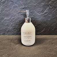 Дозатор для ванной комнаты для шампуня и жидкого мыла керамический "EYL" | СНТ