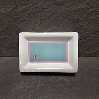 Мыльница керамическая для ванной комнаты прямоугольная "Винтаж" | SNT