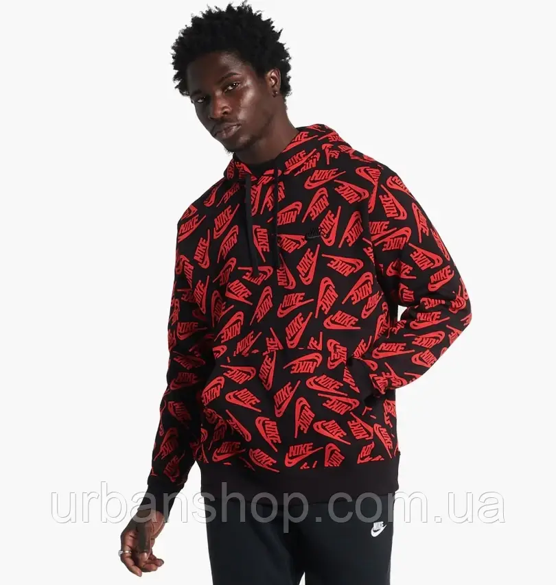 Urbanshop com ua Худі чоловіче Nike Sportswear Sport Essentials+ Black/Red DD4847-657 РОЗМІРИ ЗАПИТУЙТЕ