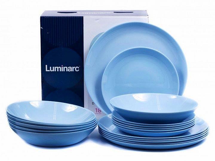 Сервіз столовий 18 предметів Luminarc DIWALI LIGHT BLUE P2962