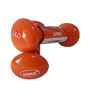 Гантелі вінілові пара LiveUp VINYL DUMBBELL EGG HEAD KU-22