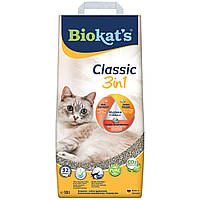 Наполнитель для кошачьего туалета Biokats Classic 3in1 бентонитовый, 10 л