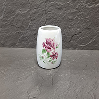 Стакан-подставка для аксессуаров в ванную комнату (керамика) "Полевые цветы" | SNT