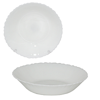 Тарелка супуповая глубокая круглая (белая) из стеклокерамики Ø7см | СНТ