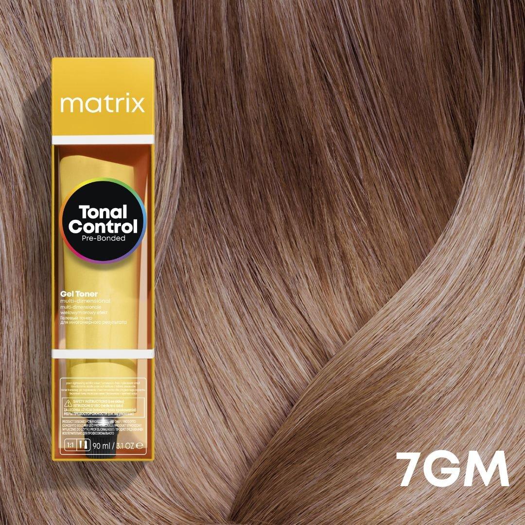 7GM (блонд золотистий мокко) Гелевий тонер для волосся без аміаку Matrix Tonal Control Pre-Bonded,90ml