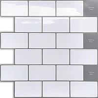 Самоклеющаяся полиуретановая плитка белый кирпич 305х305х1мм (D) SW-00001193 GL-55