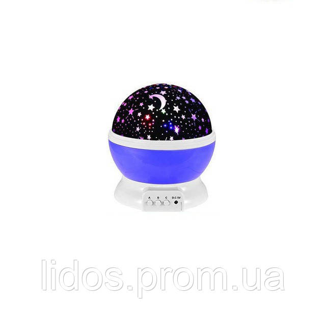 Ночник проектор звездного неба Star Master шар Синий Светильник звезды от USB и батареек 4767 5874-lido - фото 1 - id-p2694047374