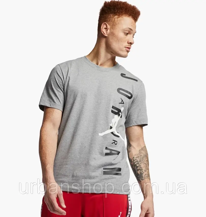 Urbanshop com ua Футболка чоловіча Air Jordan Jumpman Graphic Grey Bv0086-091 РОЗМІРИ ЗАПИТУЙТЕ