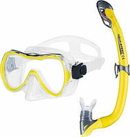 Набор маска и трубка Aqua Speed ENZO + SAMOS 3112 желтый ребёнок OSFM GL-55