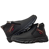 Черевики чоловічі зимові на дві блискавки чорні (Сгб-7-1), фото 4