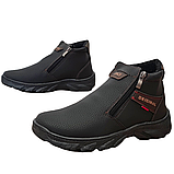 Черевики чоловічі зимові на дві блискавки чорні (Сгб-7-1), фото 6