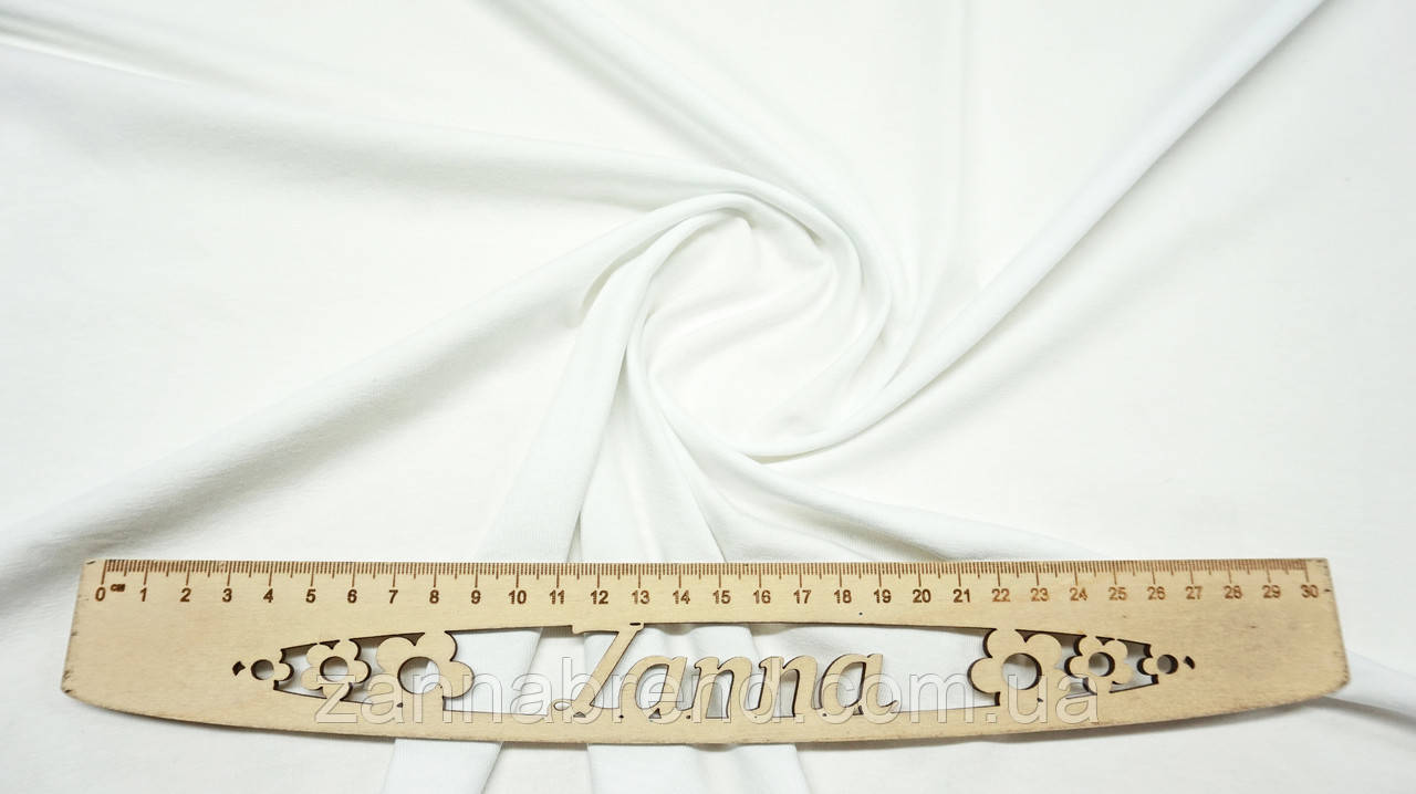 Тканина стрейч-кулір (Супрем) колір молочний (щільність 190 г/м2), фото 1