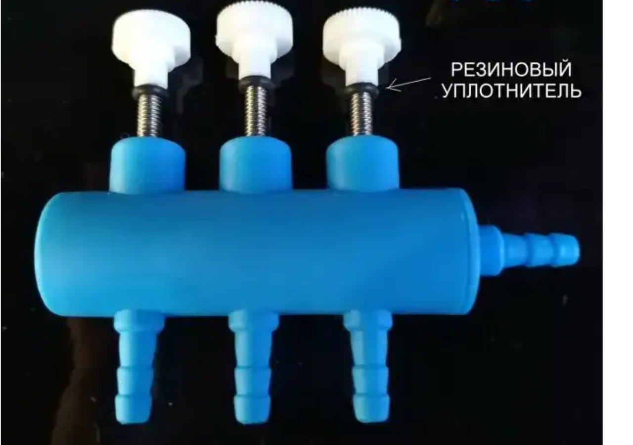 Розподільник, AQUAXER Blue гребінка, 3 виходи