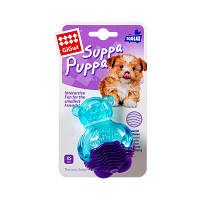 Игрушка для собак Мишка с пищалкой, синий GiGwi Suppa Puppa, резина, 9 см