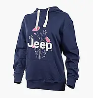 Urbanshop com ua Худі жіноче Jeep Hooded Oversize Sweatshirt Botanical Print Blue O102606-A184 РОЗМІРИ