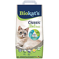 Наполнитель для кошачьего туалета Biokat's Classic Fresh 3in1 бентонитовый, 18 л