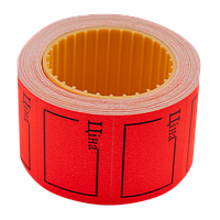 Цінник ЦІНА прямокутний зовнішня намотка червоний