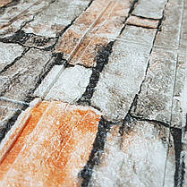 3Д обои самоклеящиеся моющиеся 3,08м x70см x 3мм на клеевой основе в рулоне песочный катеринославсский кирпич, фото 3