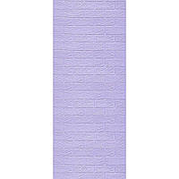3Д обои самоклеящиеся моющиеся 3,08м x70см x3мм на клеевой основе в рулоне светло-фиолетовый кирпич