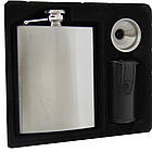 Подарункова фляга без малюнка, стаканчики та лійка, фото 2