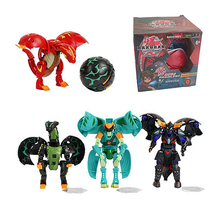 Ігровий набір 4 шт великих кулі Бакуган 8 см Bakugan Battle Planet / гра Bakugan/ трансформе 4 різних герої, фото 1