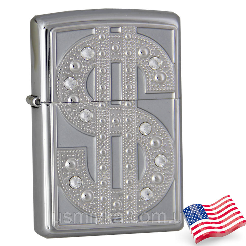 Запальничка Zippo 20904 Dollar сіра 20904