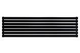 Горизонтальний дизайнерський радіатор опалення ARTTIDESIGN Livorno II G 7/476/1600/50 чорний матовий, фото 3
