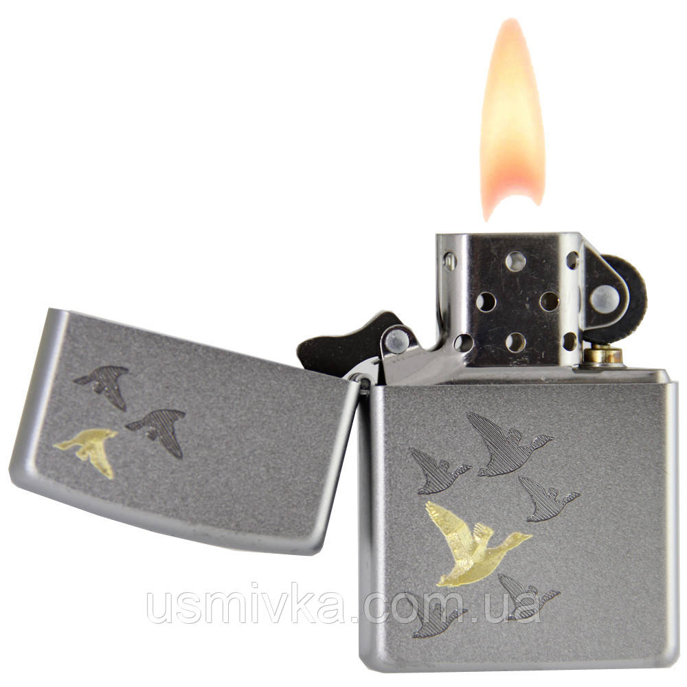 Запальничка Zippo 200.295 FLYING DUCKS сіра 200295 - фото 3 - id-p323932470