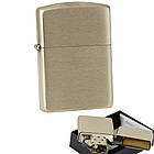 Запальничка бензинова Zippo 168 Brushed Brass Armor (Матова латунь, армована), фото 2