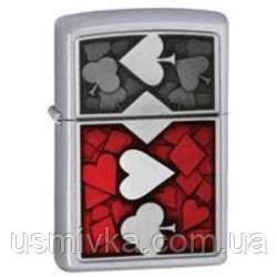 Бензинова запальничка Zippo 24850 Card Suits, Карткові масті., фото 1