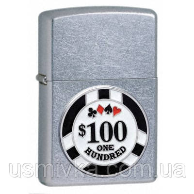Бензинова запальничка Zippo 24053 Street Chrome (фішки для гри в покер)., фото 1