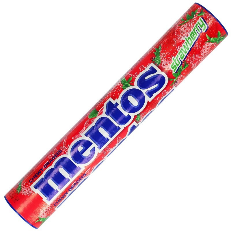 Драже Mentos Jumboroll Strawberry 8x37g, фото 1