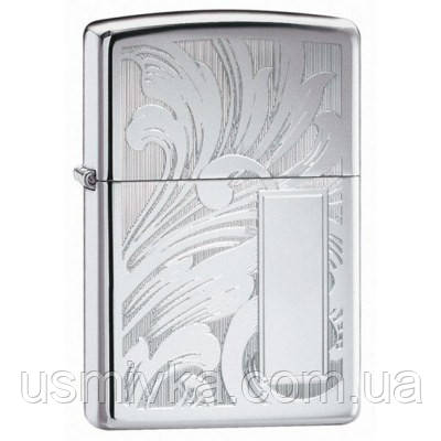 Запальничка Zippo 21138 Scroll Design V Panel сіра 21138, фото 1