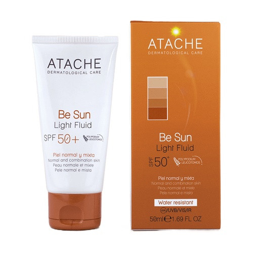 Сонцезахисний крем для обличчя ATACHE Be Sun Light Fluid SPF 50+, фото 1