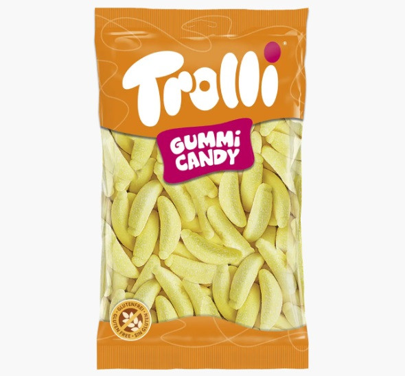 Цукерки Желейні Trolli Gummi Candy Banana 1000 г Німеччина, фото 1
