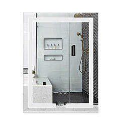 Дзеркало у ванну Qtap Mideya 500х800 (DC-F936) з LED-підсвіткою й антизапотіванням QT2078F936W лед дзеркало для ванної кімнати