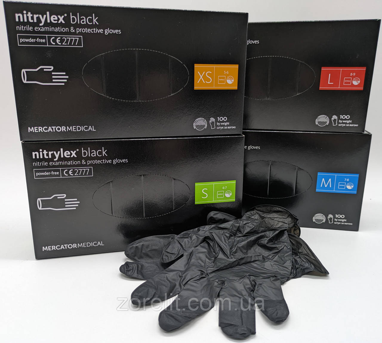 Рукавички нітрилові Mercator Black, 100 шт/уп, фото 1