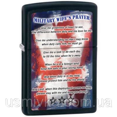 Запальничка Zippo 28315 Military Wifes Prayer чорна 28315