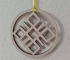 Підставка під чашку та підвіска в автомобіль 8 см "Руна (лісова пісня - Мавкa)" кругла з оригінальним наскрізним малюнком. Фанера